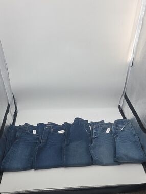 Old Navy 5 Pair Women Blue Jean Bundle  Various Washes & Styles Size 10 Tall NWT